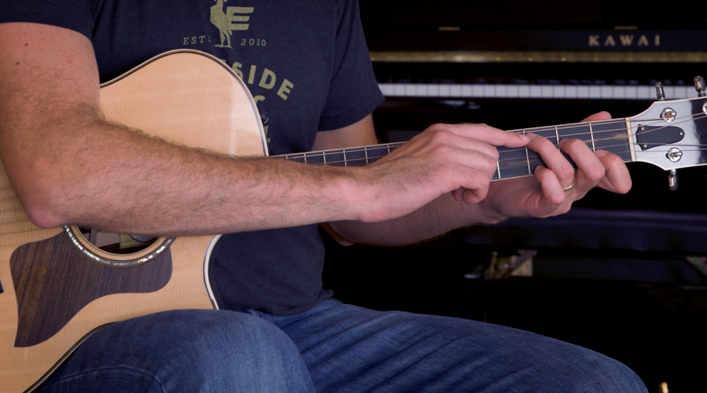 avoid open strings ringing that aren't in the chord guitar